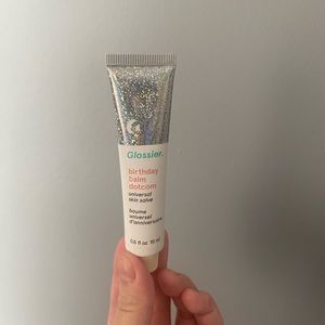 Glossier balm dotcom birthday cake original package